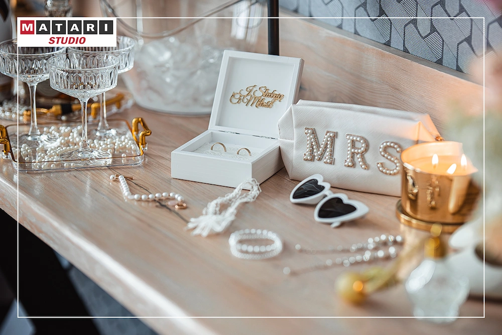 Panna Młoda przed ślubem na zdjęciu ślubnym